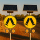 Solar Pedestrian Signs Pair Timer Activated Flashing Lights Heavy Duty Solar Pedestrian Signs Pair Timer Activated Flashing Lights Heavy Duty